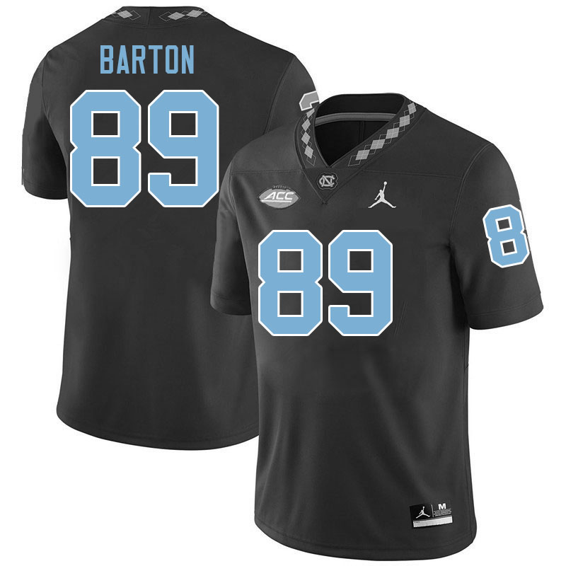 #89 Paul Barton North Carolina Tar Heels College Football Jersey Stitched-Black